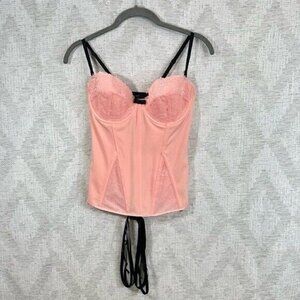 Coquette baby pink lace corset size S